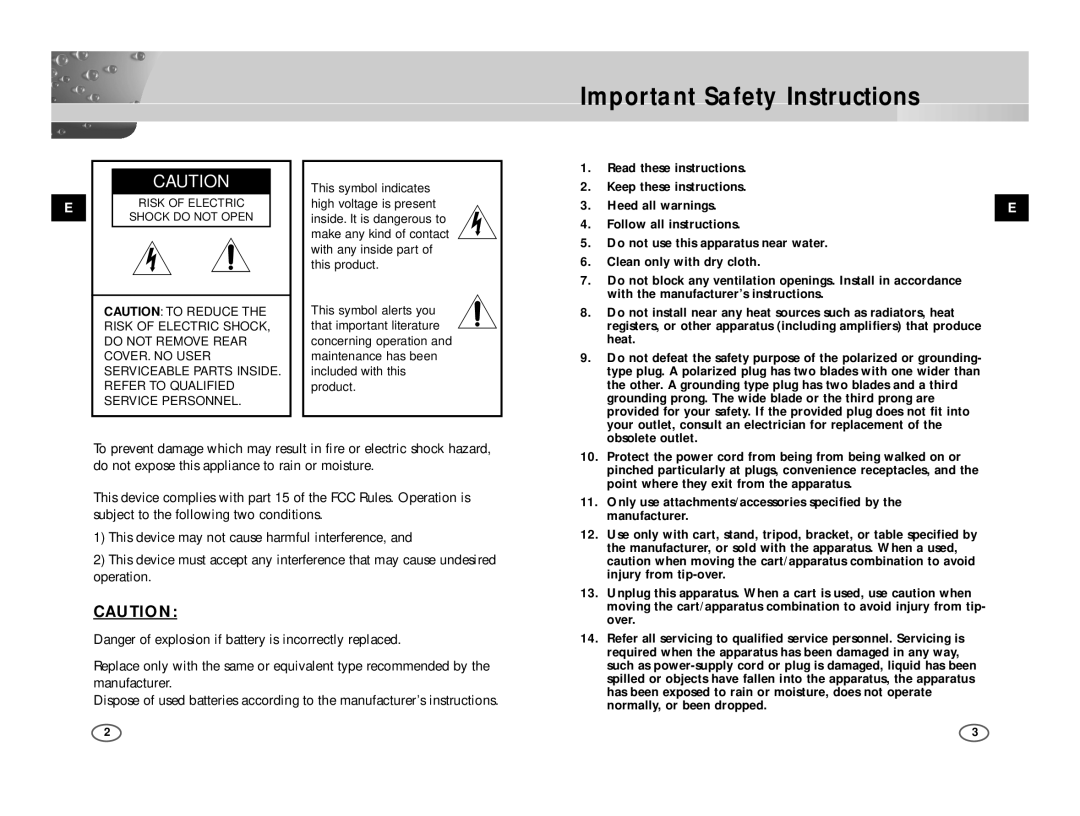 Samsung ICD-833P/ACDC, ICD-831P/ACDC manual Important Safety Instructions, This symbol indicates 