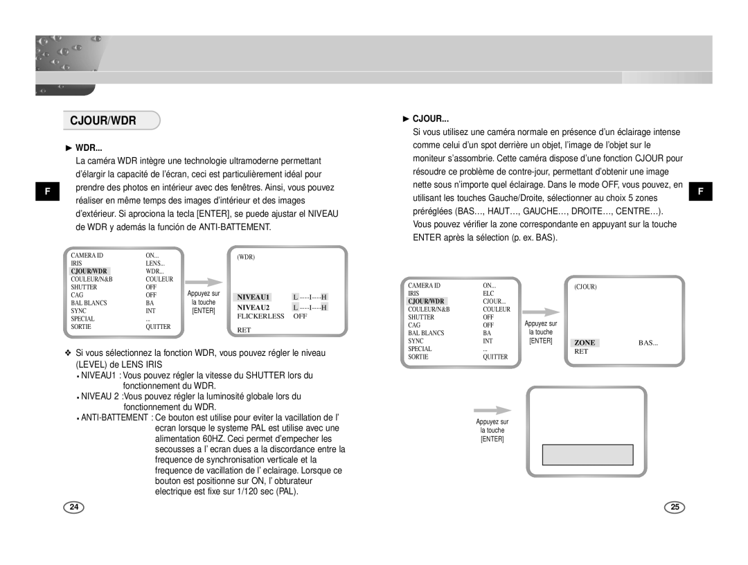 Samsung ICD-831P/ACDC, ICD-833P/ACDC manual Cjour/Wdr, ❿ Cjour 