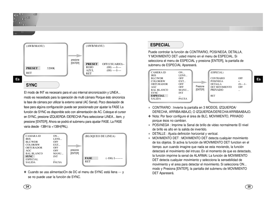 Samsung ICD-831P/ACDC, ICD-833P/ACDC manual Especial, ¤ Contrario Invierte la pantalla en 3 MODOS, Izquierda 