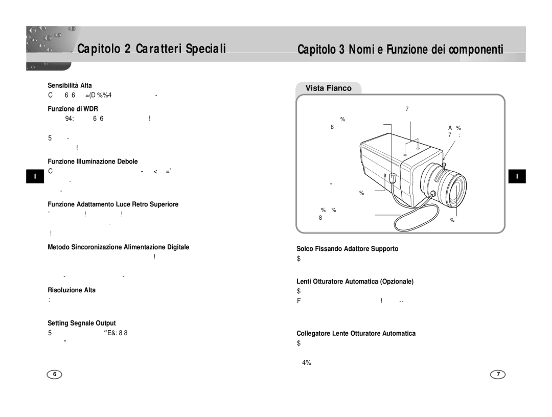 Samsung ICD-831P/ACDC, ICD-833P/ACDC manual Capitolo 2 Caratteri Speciali, Vista Fianco 