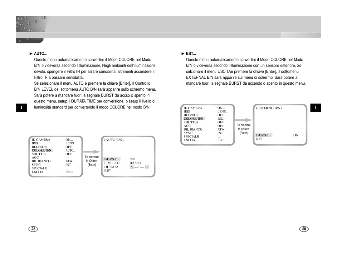 Samsung ICD-831P/ACDC, ICD-833P/ACDC manual ❿ Auto, ❿ EST 