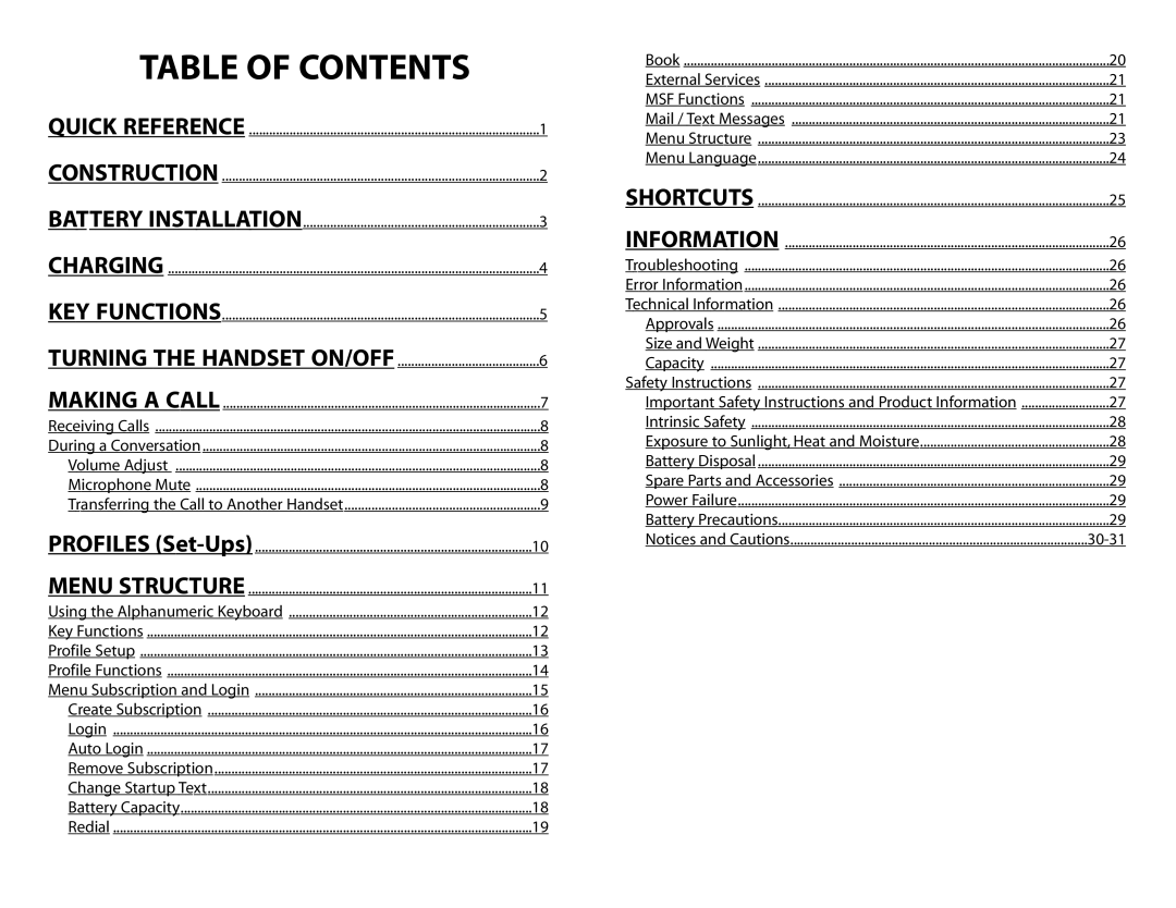 Samsung iDCS SLiM manual Table of Contents 