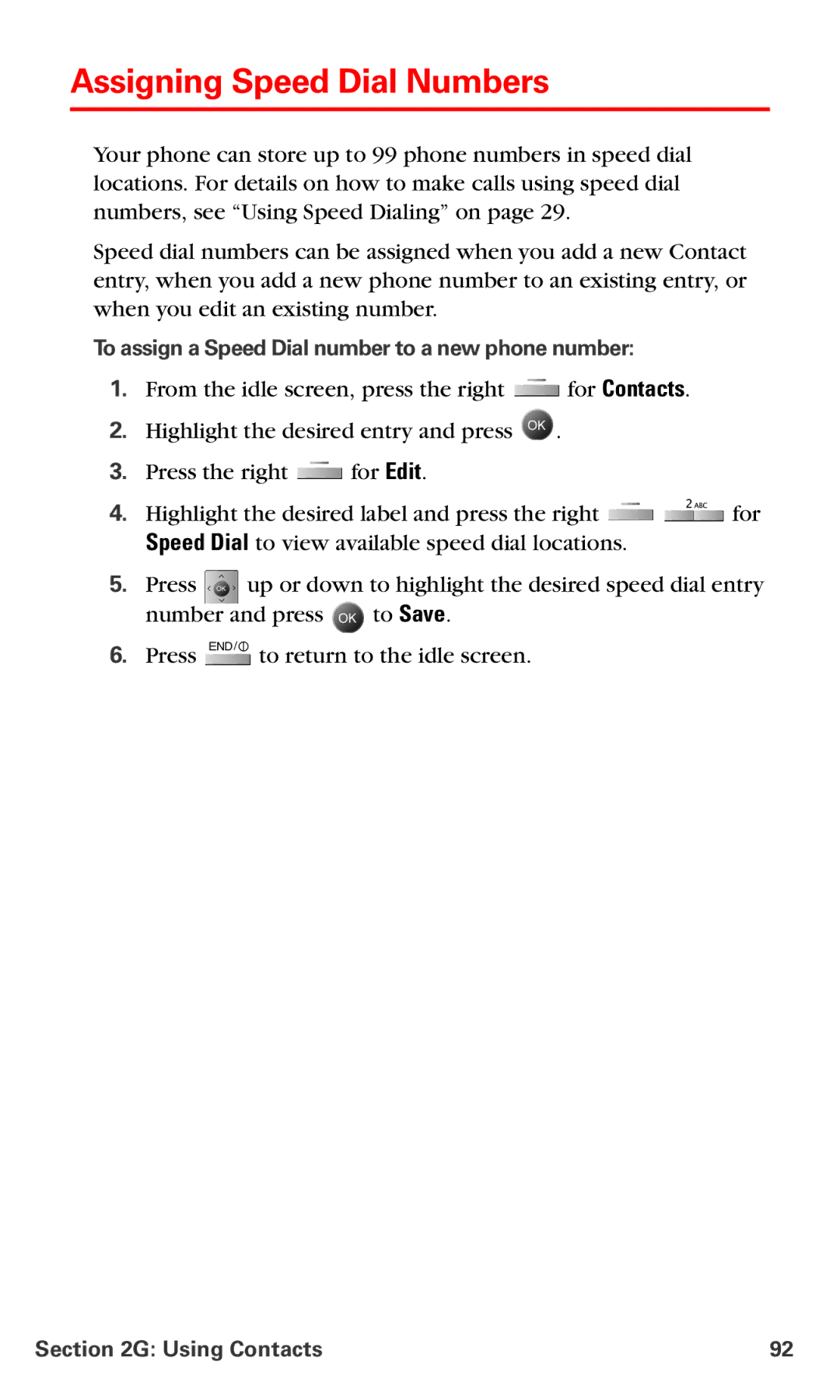 Samsung IP-A790 manual Assigning Speed Dial Numbers, To assign a Speed Dial number to a new phone number 