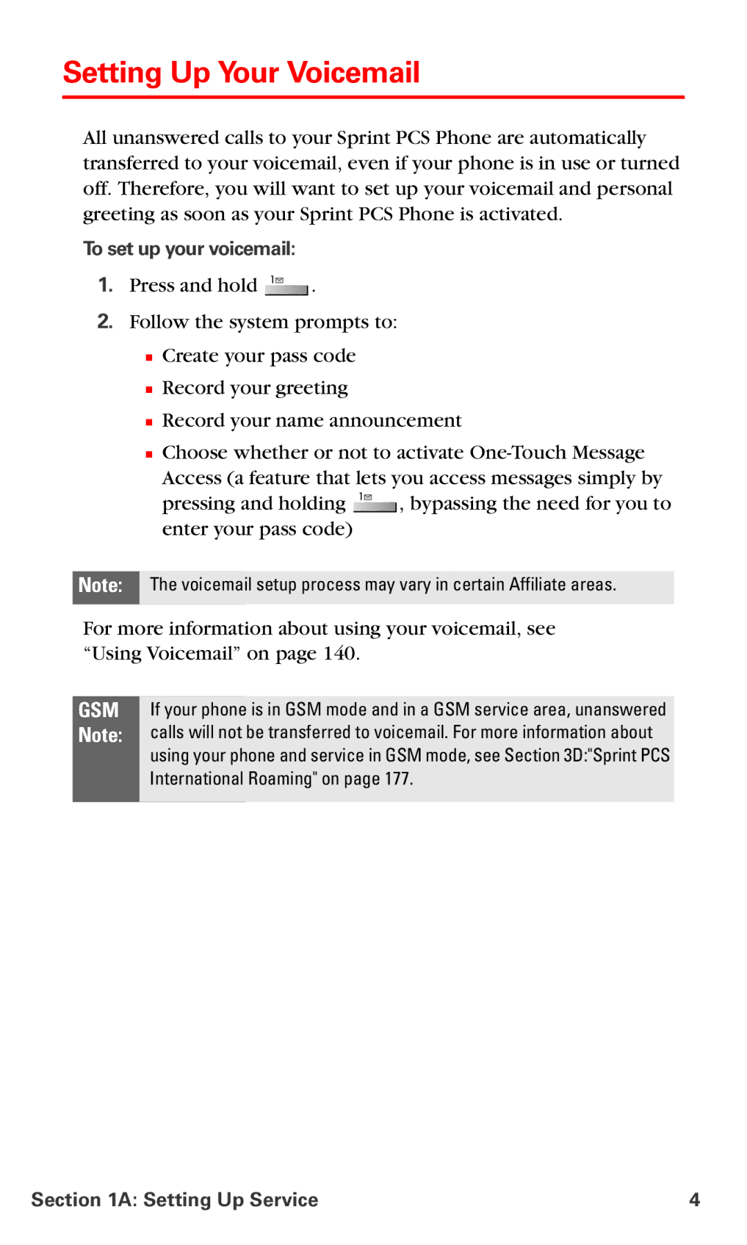 Samsung IP-A790 manual Setting Up Your Voicemail, To set up your voicemail 