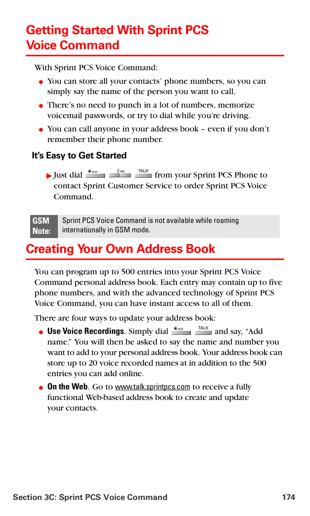 Samsung IP-A790 Getting Started With Sprint PCS Voice Command, Creating Your Own Address Book, It’s Easy to Get Started 