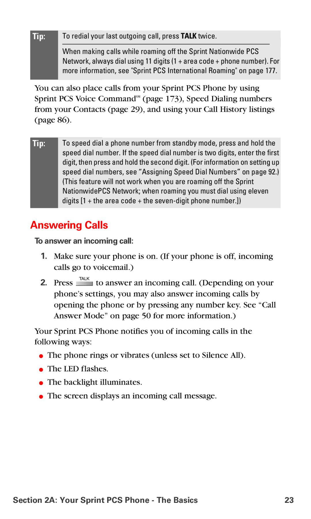 Samsung IP-A790 manual Answering Calls, To answer an incoming call 