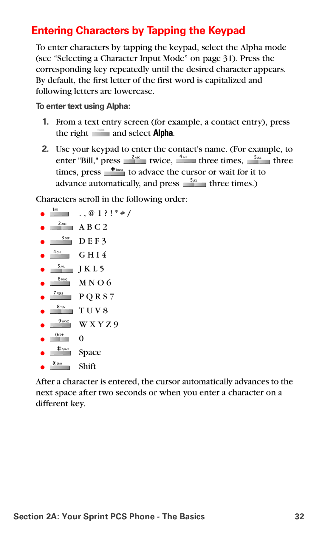 Samsung IP-A790 manual Entering Characters by Tapping the Keypad, To enter text using Alpha 