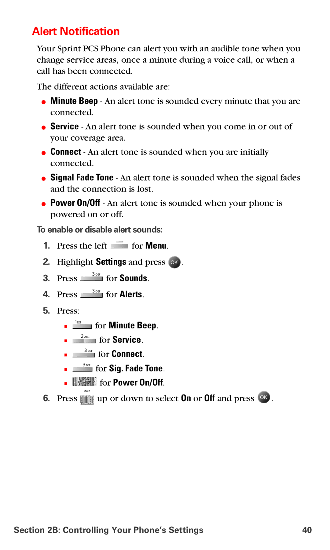 Samsung IP-A790 manual Alert Notification, To enable or disable alert sounds 