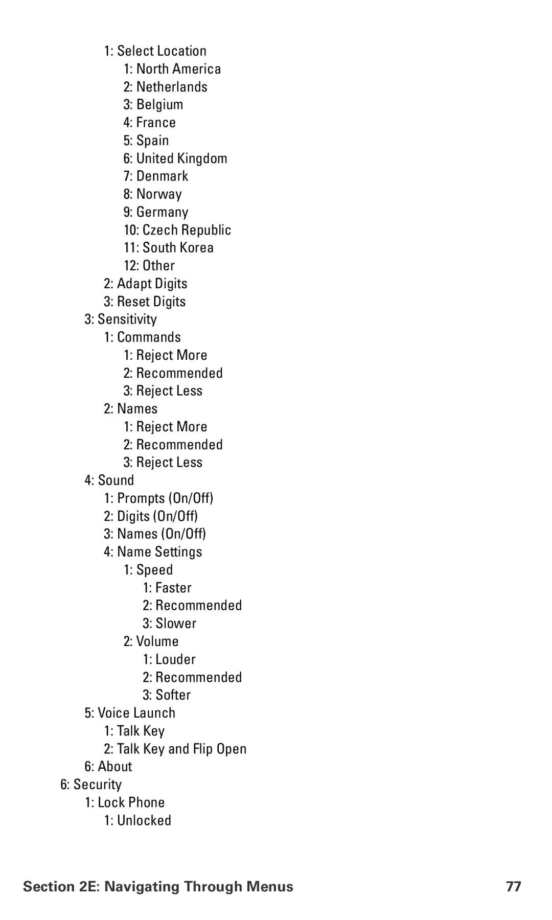 Samsung IP-A790 manual Navigating Through Menus 