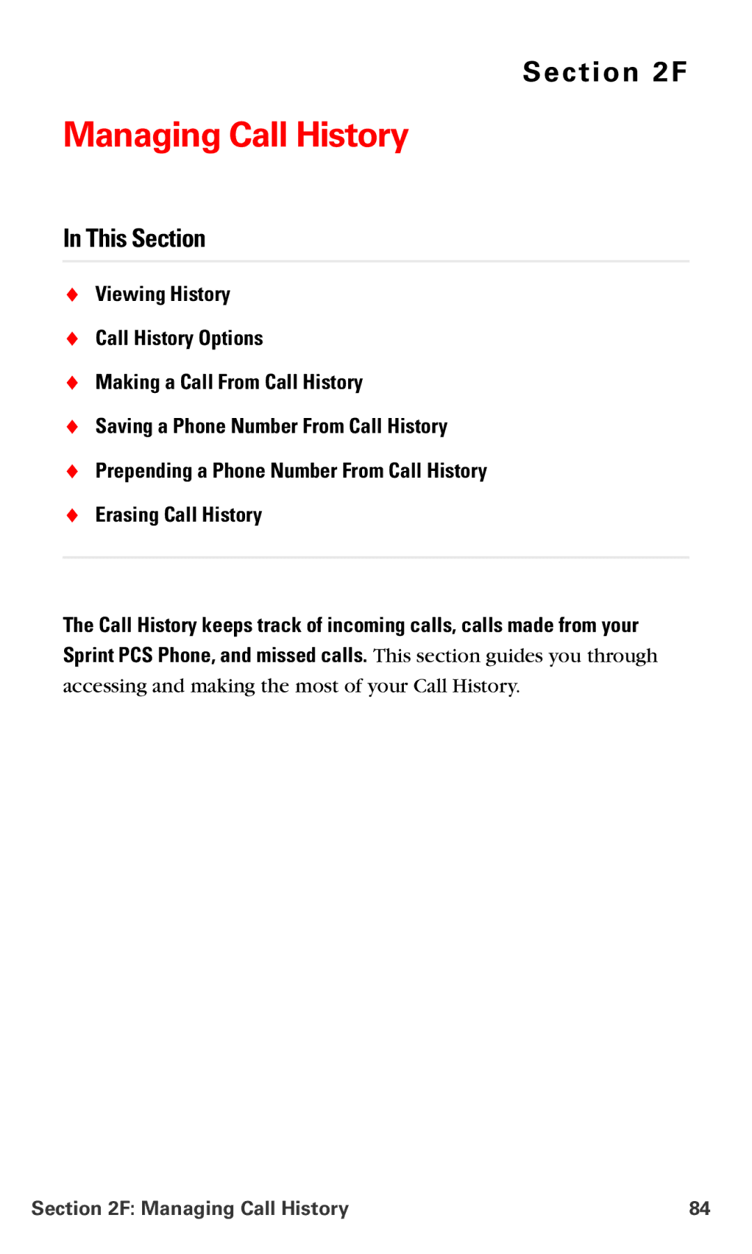 Samsung IP-A790 manual Managing Call History 