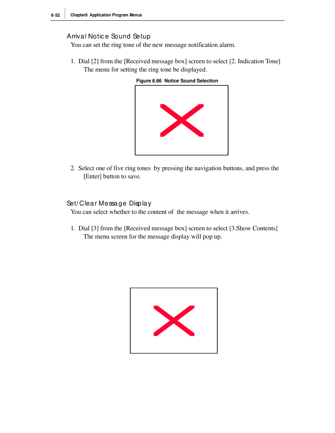 Samsung ITP-5012L manual Arrival Notice Sound Setup 