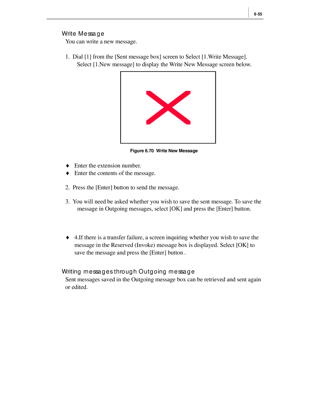 Samsung ITP-5012L manual Write Message 