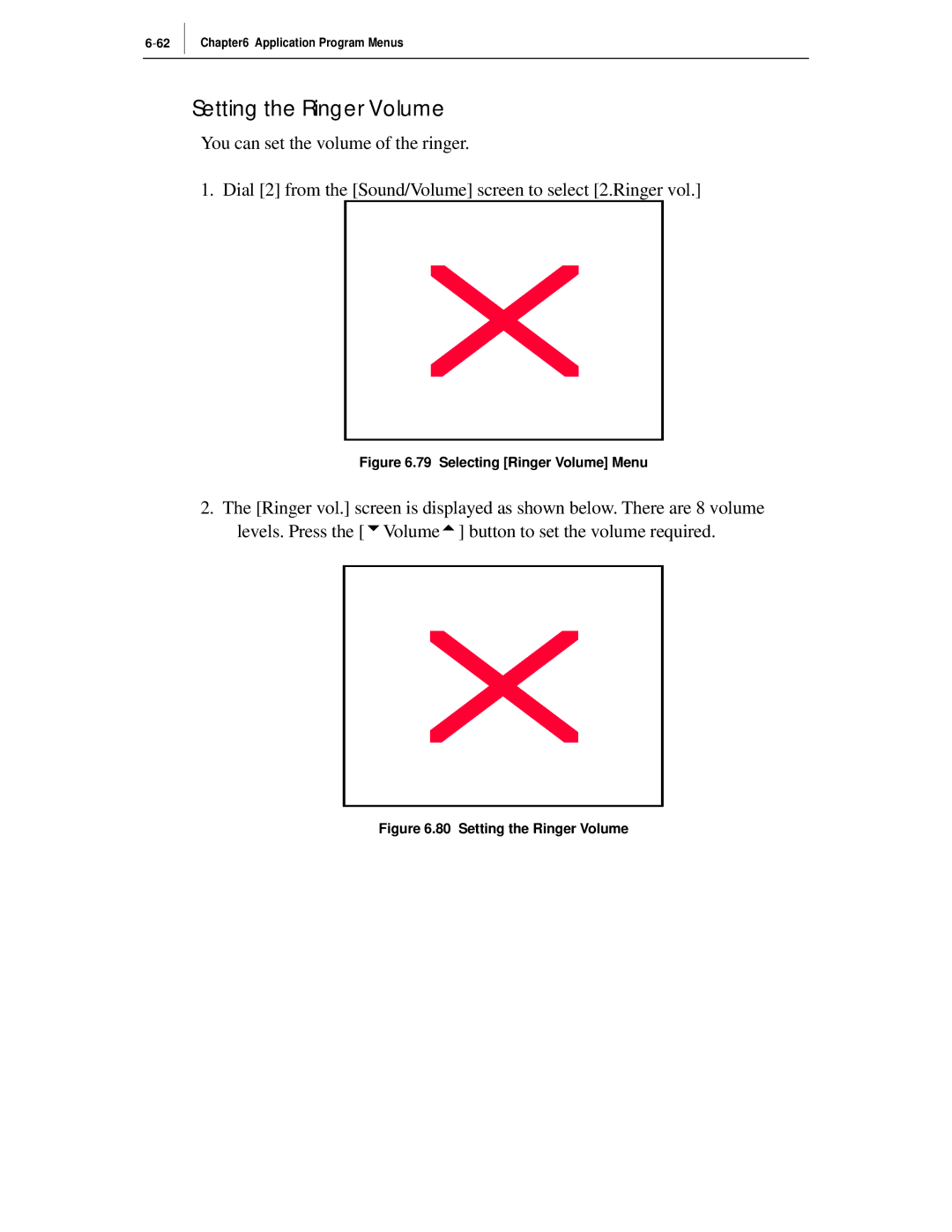 Samsung ITP-5012L manual Setting the Ringer Volume, Selecting Ringer Volume Menu 