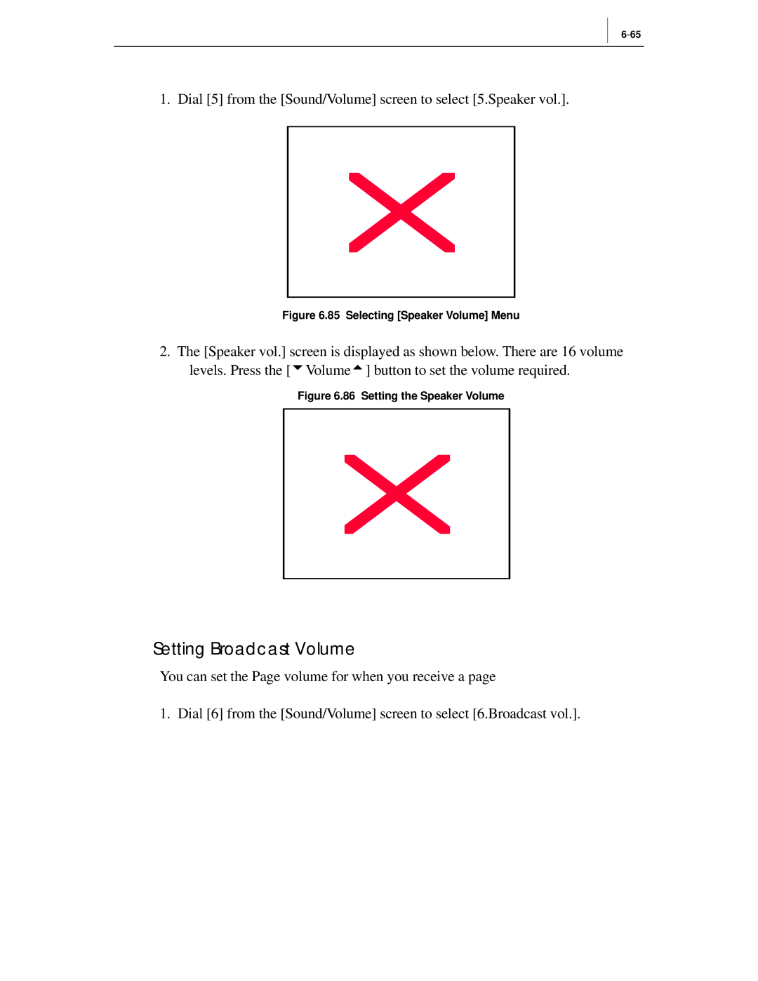 Samsung ITP-5012L manual Setting Broadcast Volume, Selecting Speaker Volume Menu 