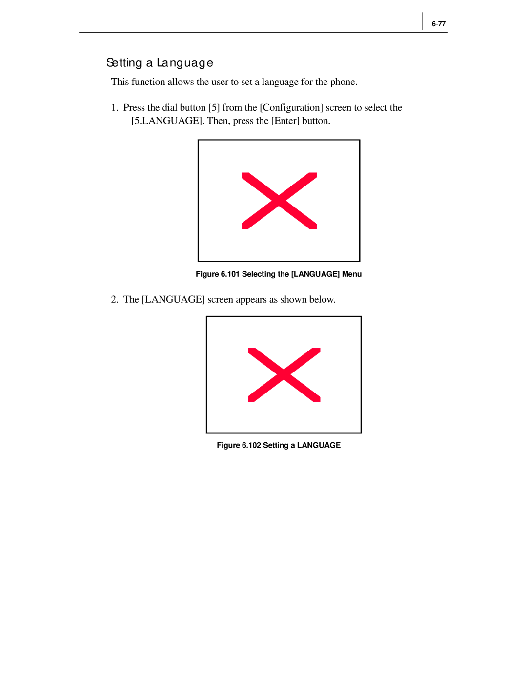 Samsung ITP-5012L manual Setting a Language, Selecting the Language Menu 