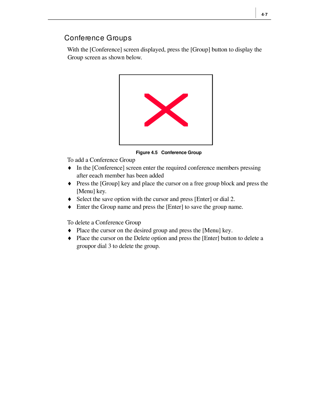 Samsung ITP-5012L manual Conference Groups 