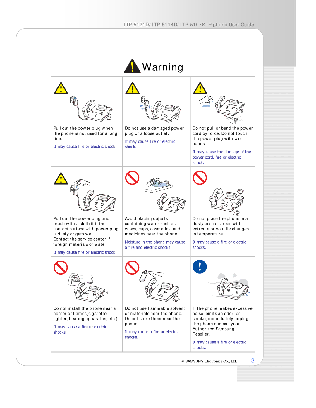 Samsung manual ITP-5121D/ITP-5114D/ITP-5107S IP phone User Guide 