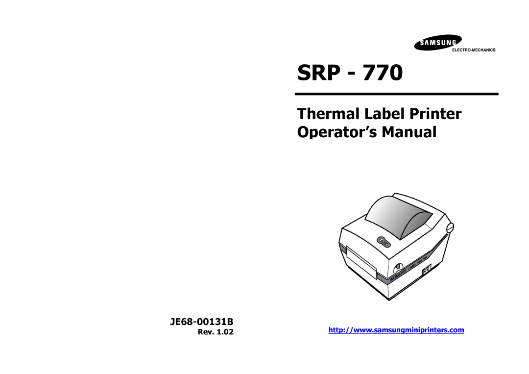 Samsung JE68-00131B manual Srp, Rev 