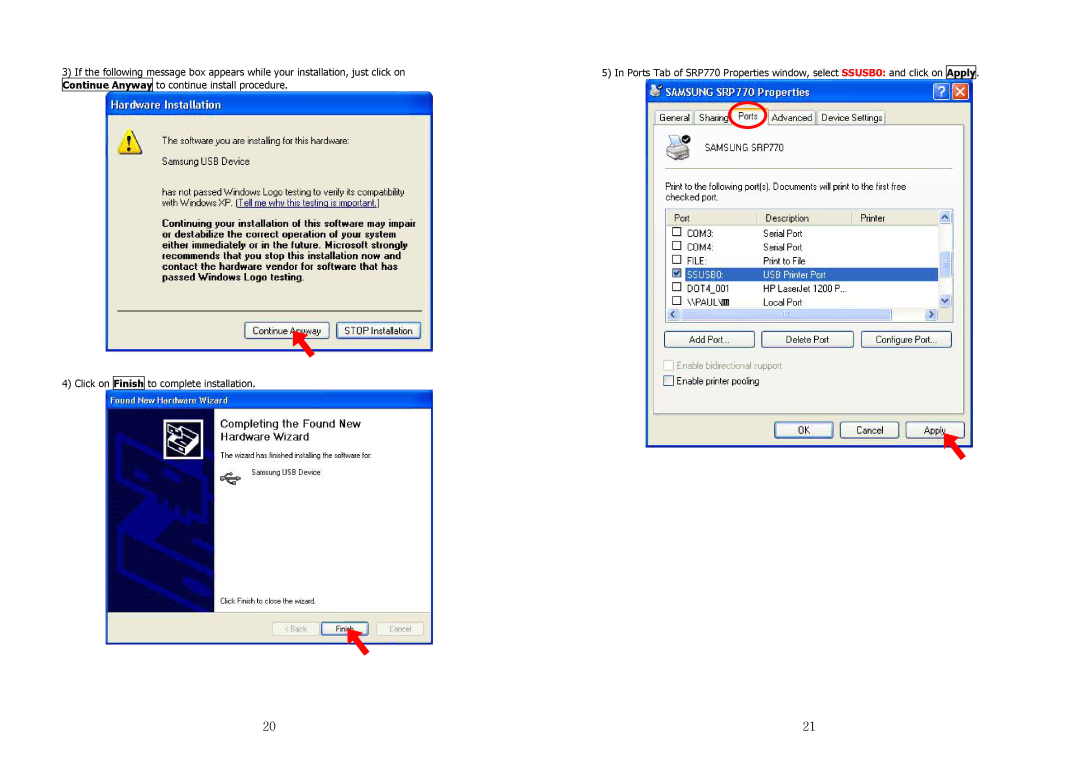 Samsung JE68-00131B manual Apply 