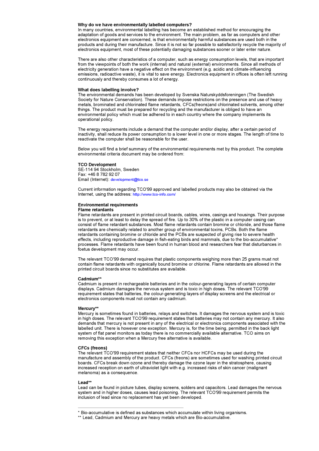 Samsung KD17ASSS/EDC Why do we have environmentally labelled computers?, What does labelling involve?, TCO Development 