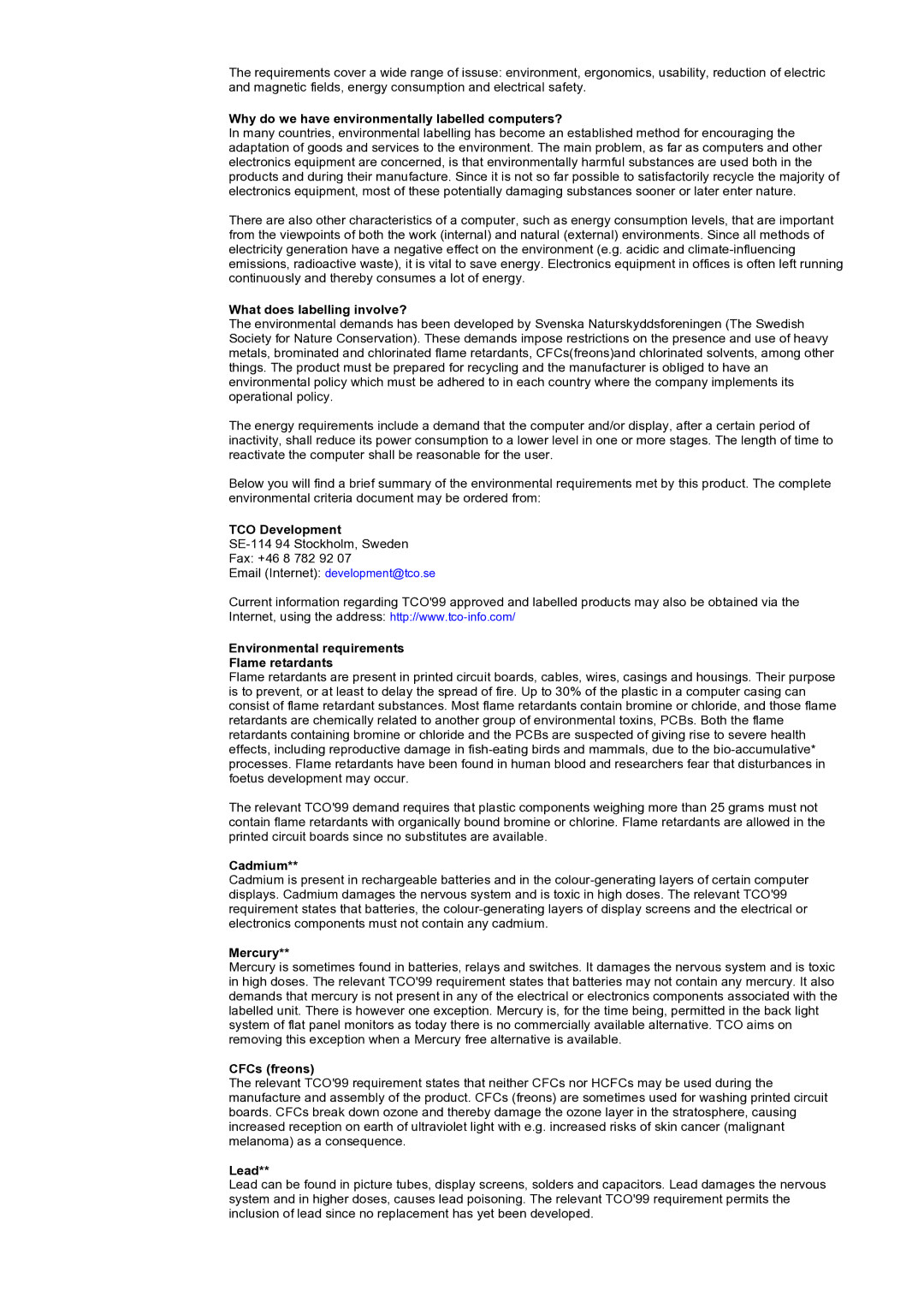 Samsung KD17ASSS/EDC Why do we have environmentally labelled computers?, What does labelling involve?, TCO Development 