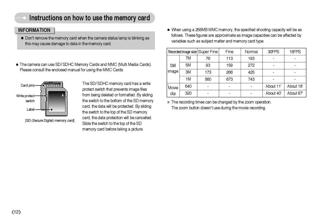 Samsung L Series manual 30FPS 15FPS 