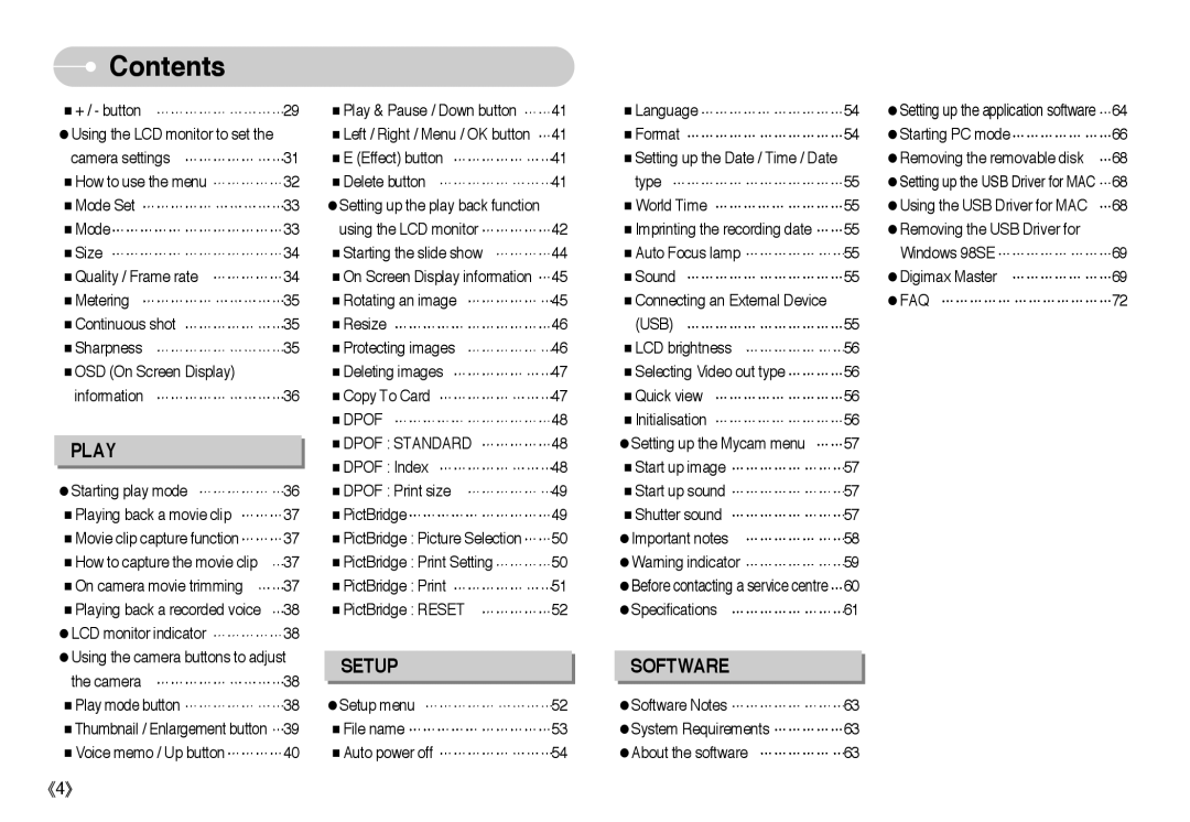 Samsung L Series manual Dpof Standard, Faq Usb 