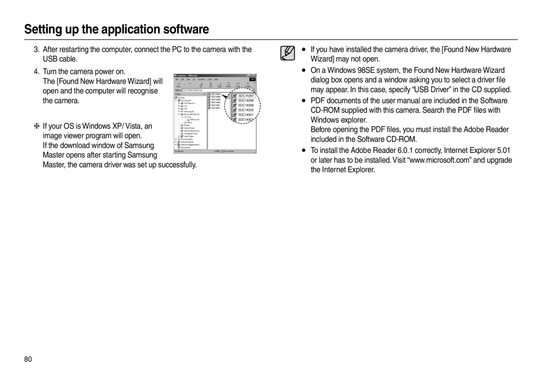 Samsung L100 manual Camera 