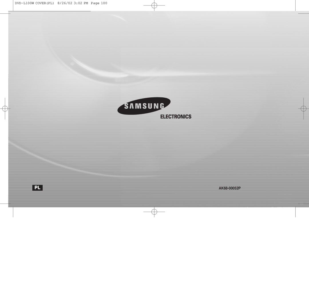 Samsung manual DVD-L100W Coverpl 8/26/02 302 PM 