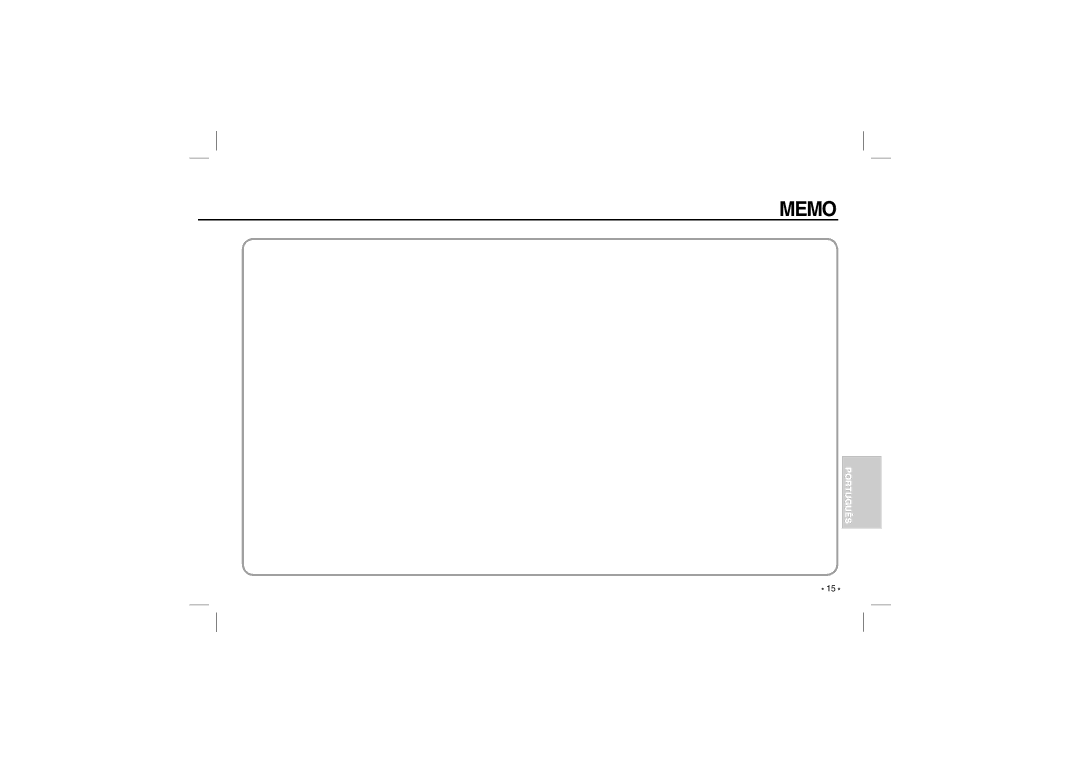 Samsung L200 manual Memo 