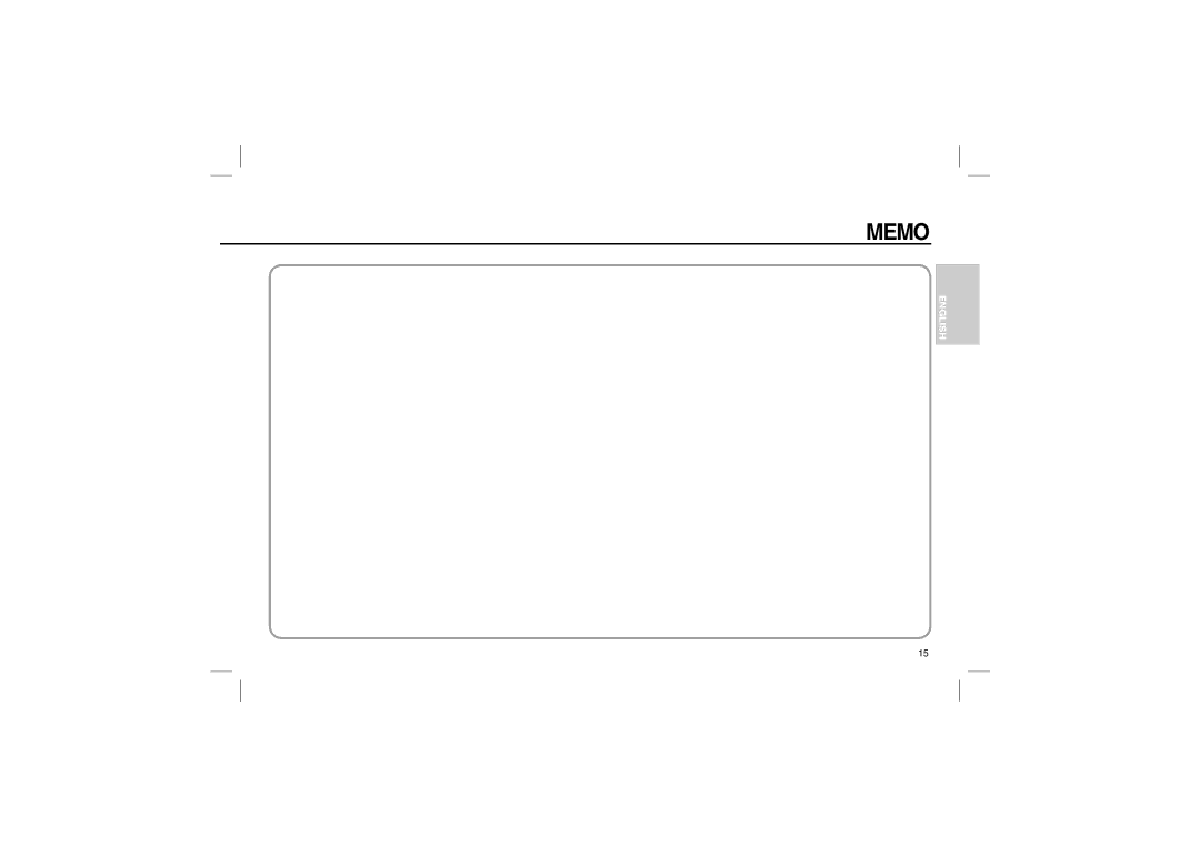 Samsung L200 manual Memo 