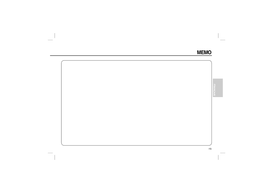 Samsung L200 manual Memo 