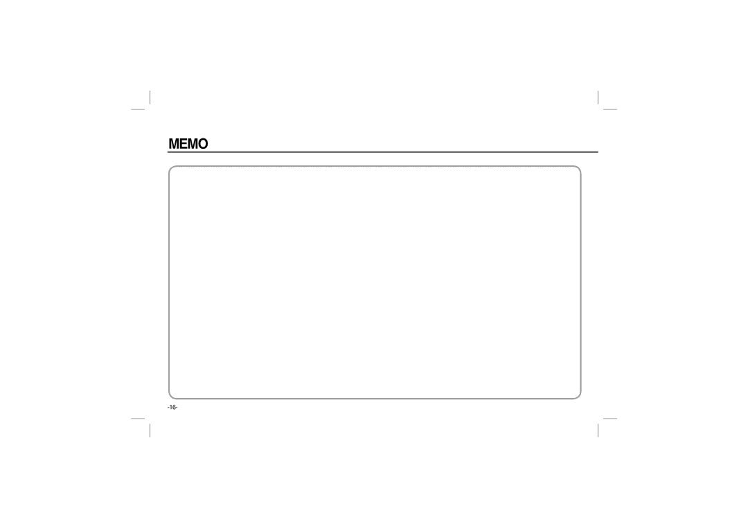 Samsung L200 manual Memo 