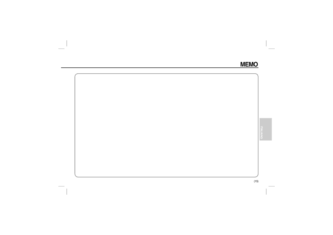 Samsung L200 manual Memo 