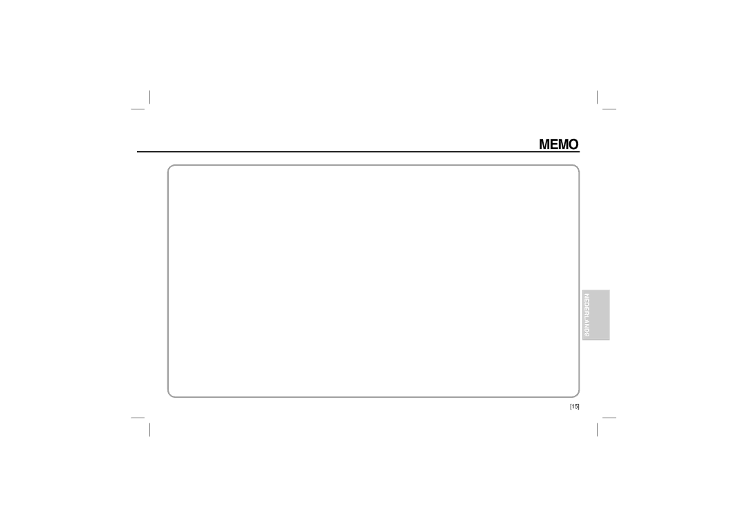 Samsung L200 manual Memo 