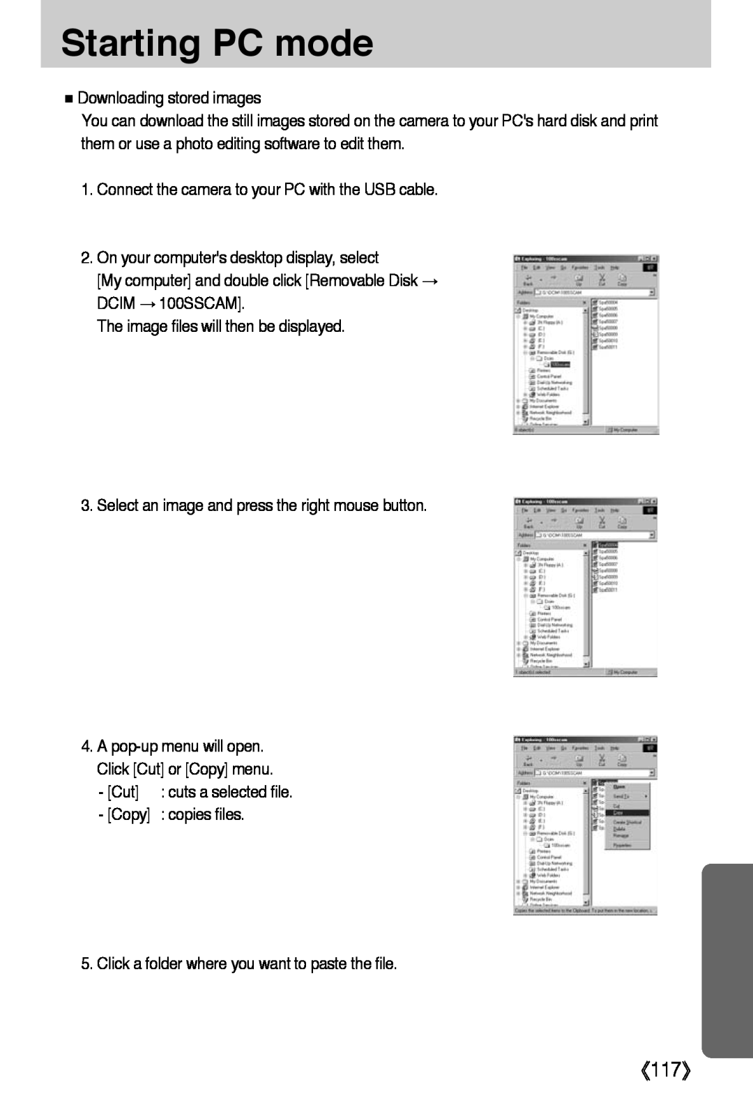 Samsung L50 user manual 《117》, Starting PC mode 