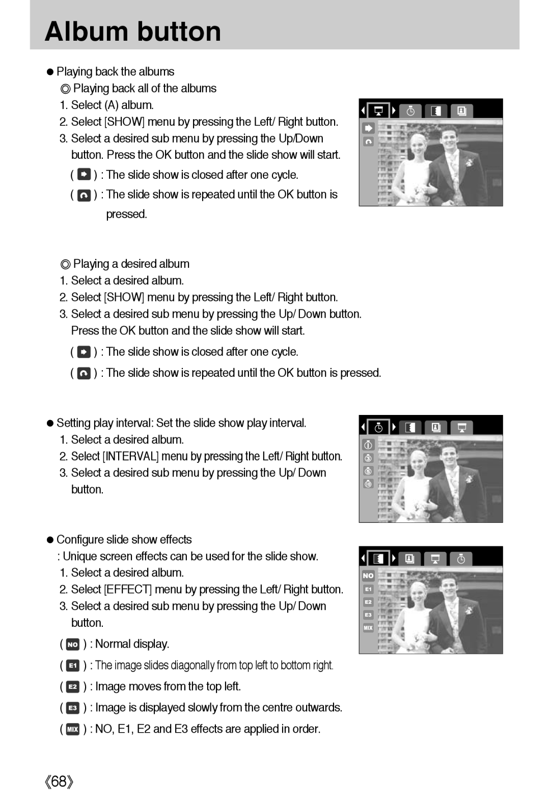 Samsung L50 user manual 《68》, Album button 