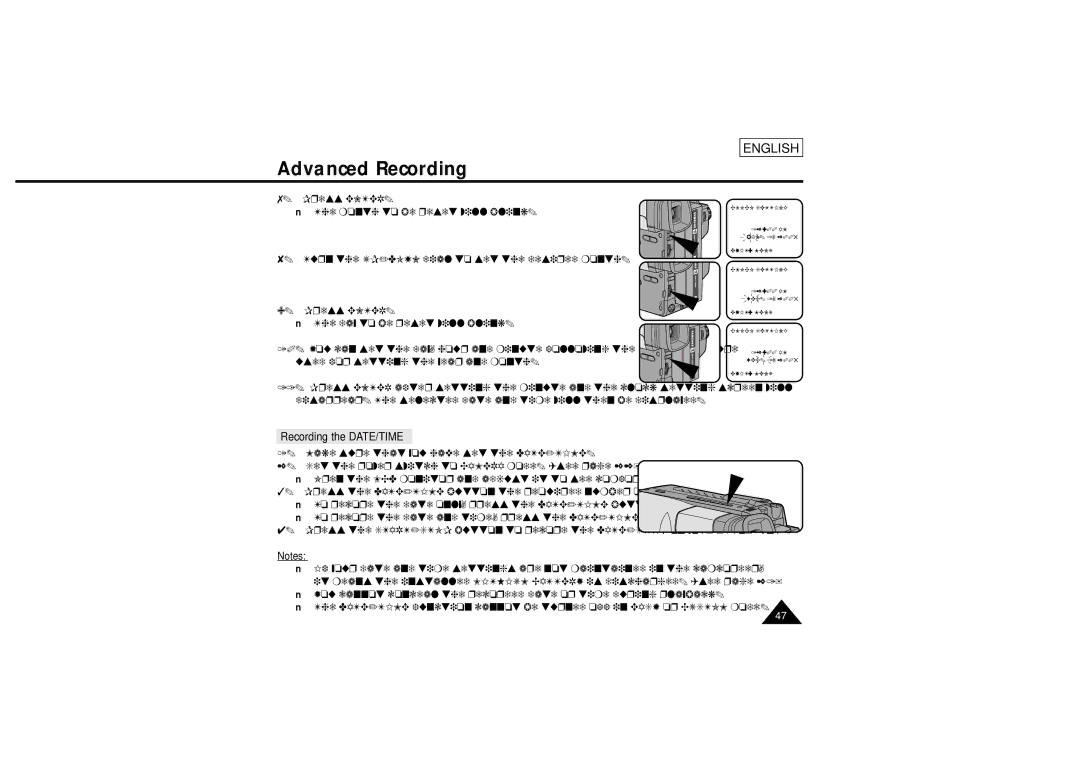 Samsung L710, L750 manual Recording the DATE/TIME 