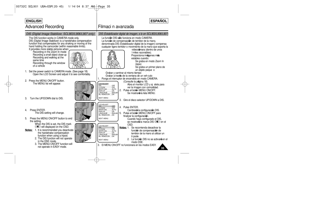 Samsung L903, L907, L906 manual Osd 