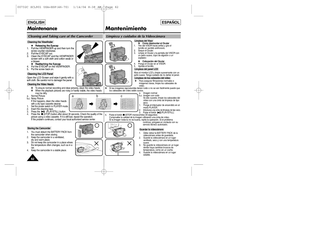 Samsung L903, L907, L906 manual Mantenimiento, Maintenance 