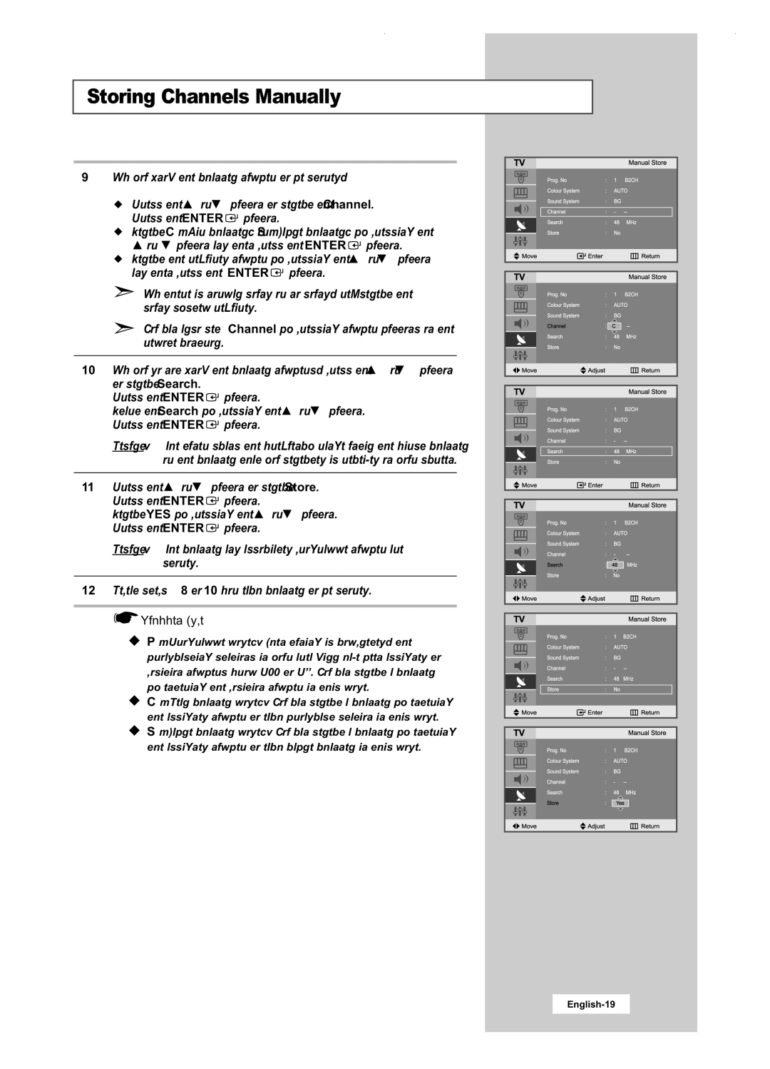 Samsung LA22N21B manual Channel mode 