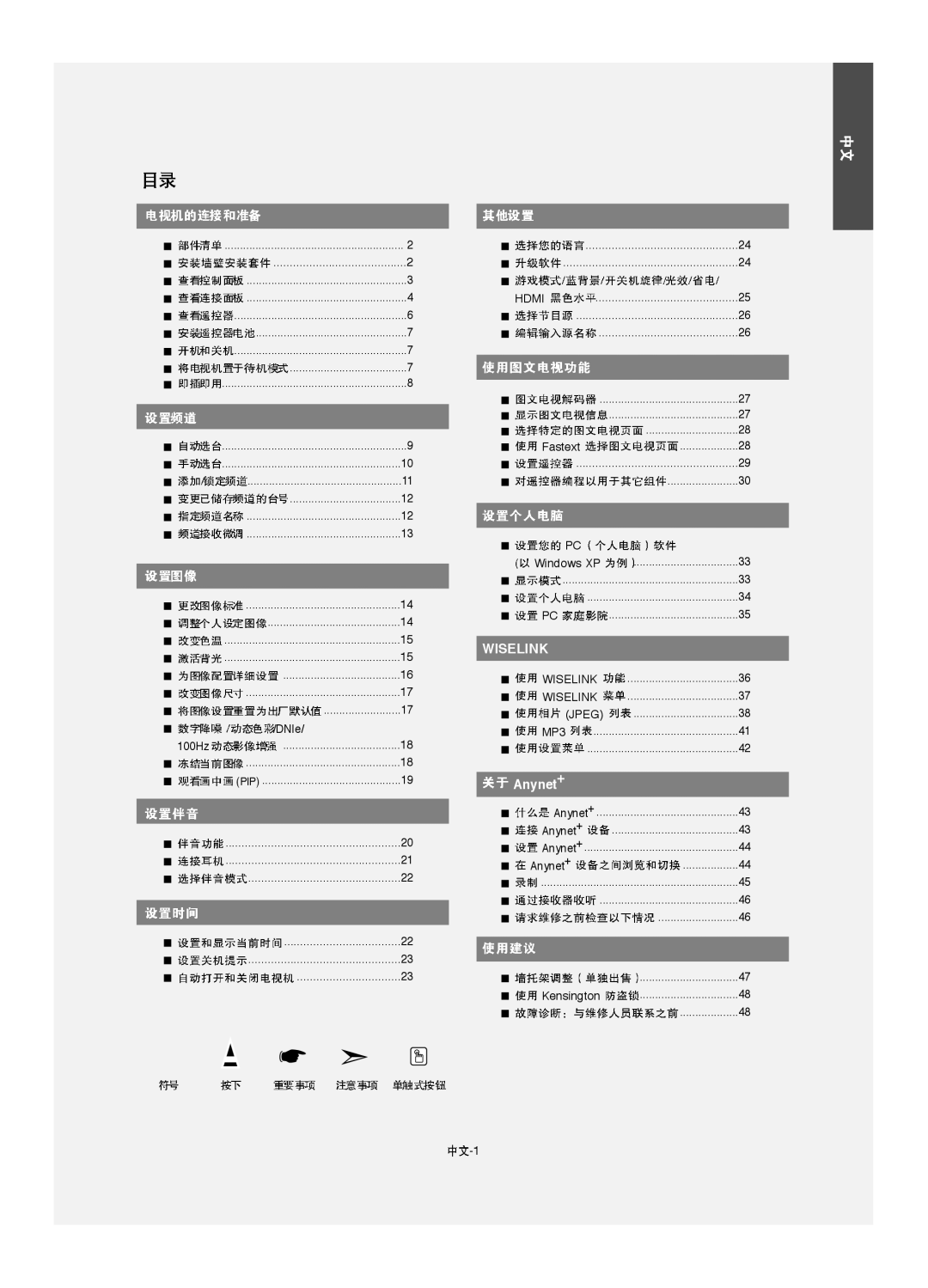 Samsung LA52F8, LA46F8, LA40F8 manual Wiselink 