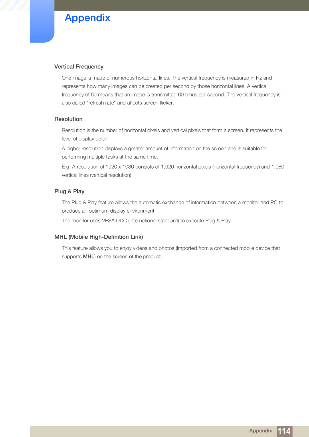 Samsung LC22B350US/CI manual Vertical Frequency 