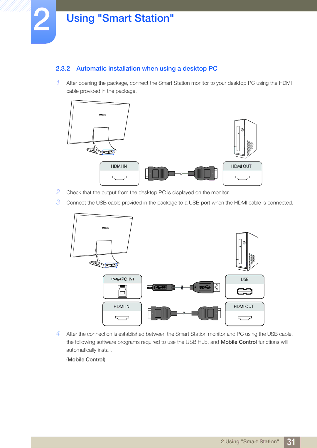 Samsung LC22B350US/CI manual Automatic installation when using a desktop PC 