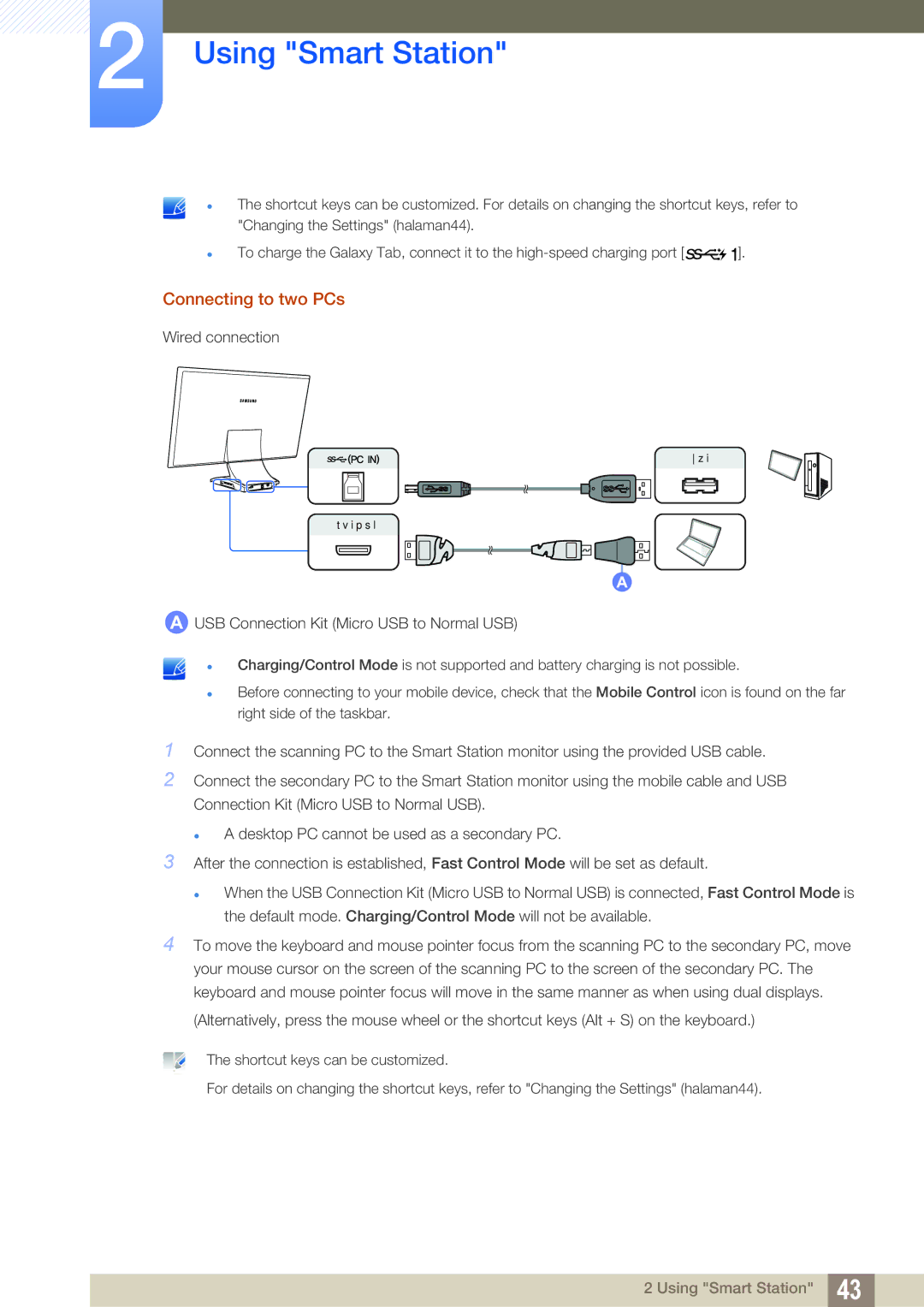 Samsung LC22B350US/CI manual Connecting to two PCs 