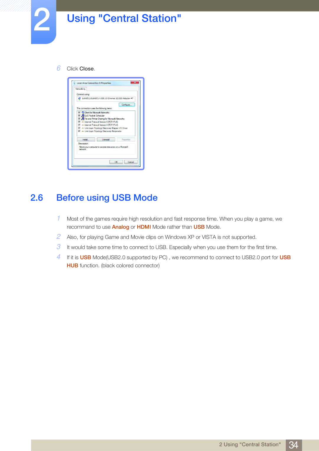 Samsung LC27A550US/ZN, LC23A550US/NG, LC23A550US/ZN manual Before using USB Mode 