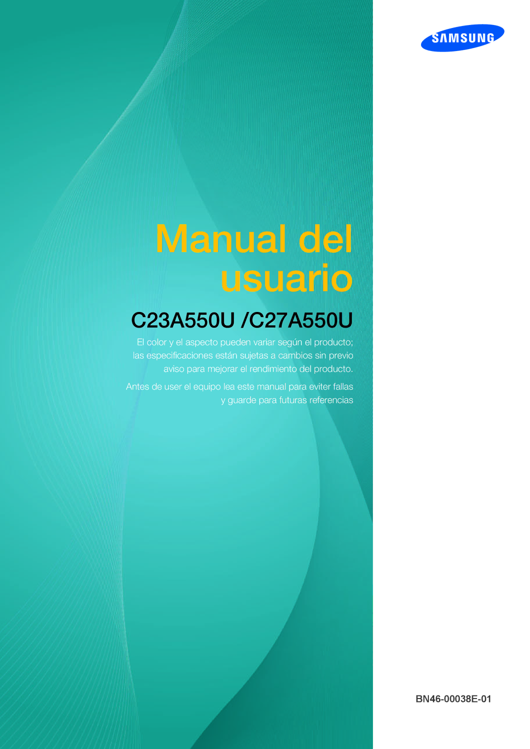 Samsung LC23A550US/EN, LC23A550US/ZA manual Manual del usuario 