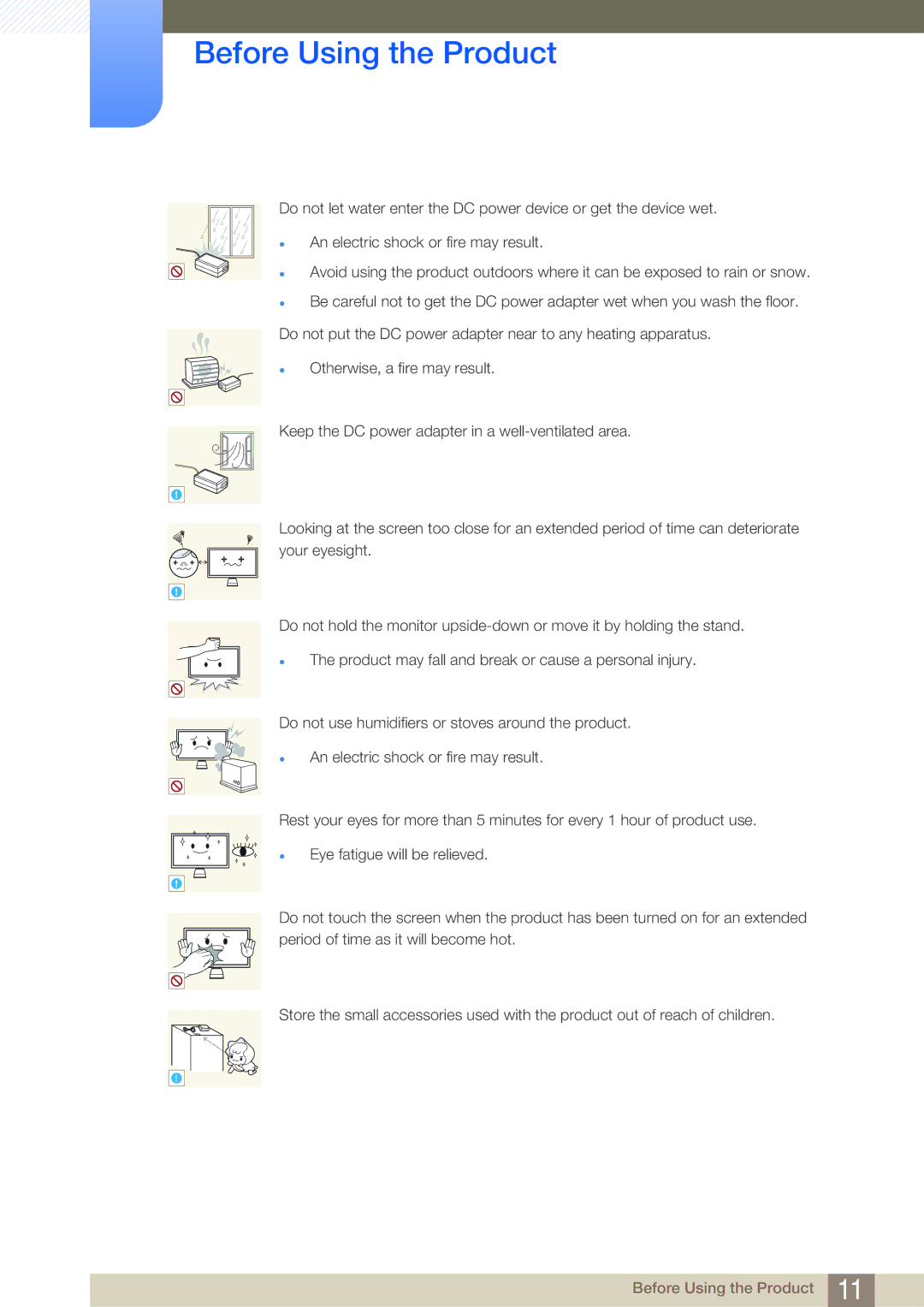 Samsung LC27A550USSCI, LC23A550US/ZA, LC27A550US/EN, LC23A550US/EN, LC23A550USSCI, LC27A550US/CI manual Before Using the Product 