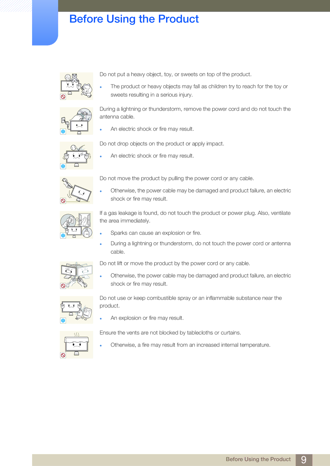 Samsung LC27A550US/EN, LC23A550US/ZA, LC23A550US/EN, LC27A550USSCI, LC23A550USSCI manual Sweets resulting in a serious injury 