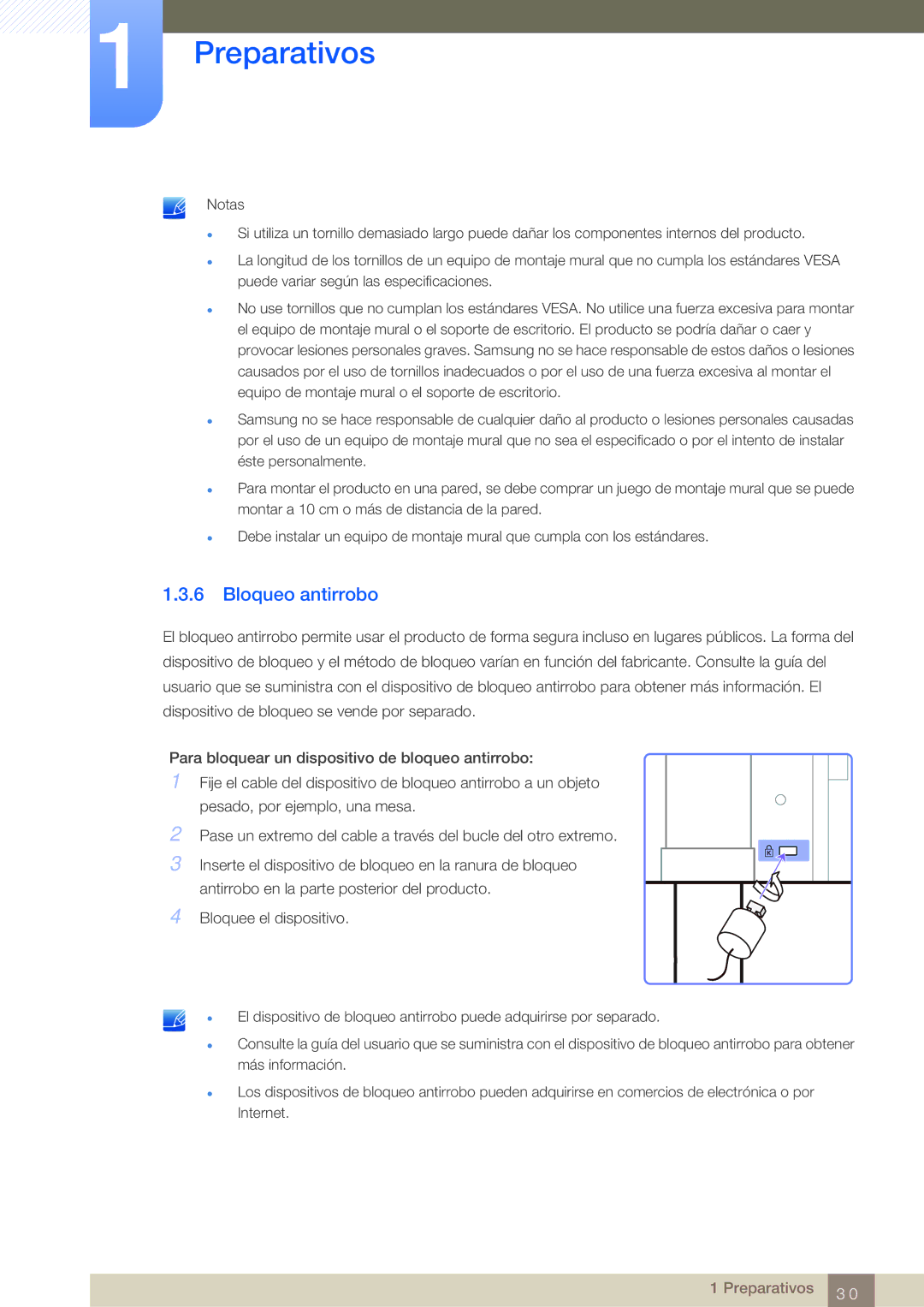 Samsung LC24A650XS/EN manual Bloqueo antirrobo 